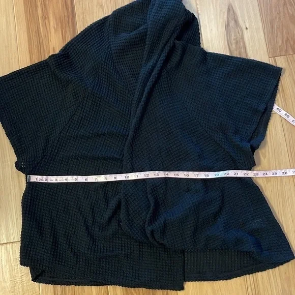 Status by Chenault Black Waffled Fabric Knit Cardigan. D4/A - Picture 10 of 11